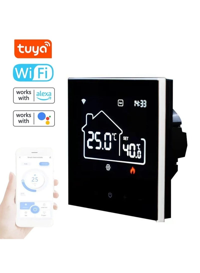 Tuya WiFi Indoor Central Air Conditioning Thermostat Floor Heating All-in-One Temperature Regulator Digital Display Intelligent Thermostat Mobile phone APP Control