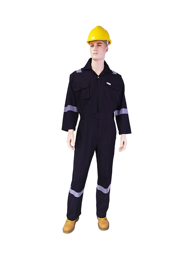 Comfort Safety Coverall With 6 Reflective Tapes Navi Blue Medium