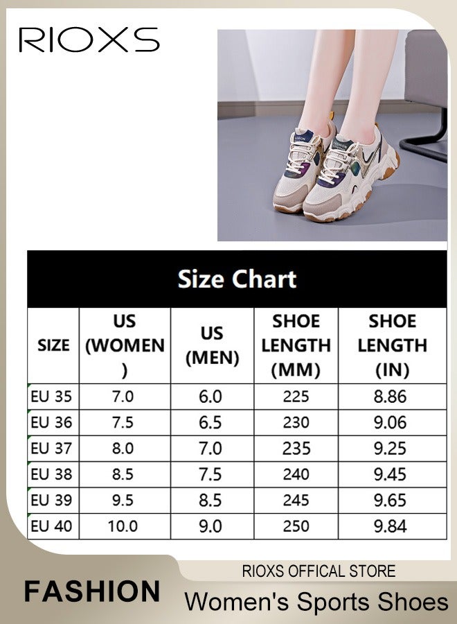 Women's Fashion Chunky Sports Shoes Platform Running Sneakers Casual Mesh Breathable Non-slip Comfort Walking Sneakers For Jogging