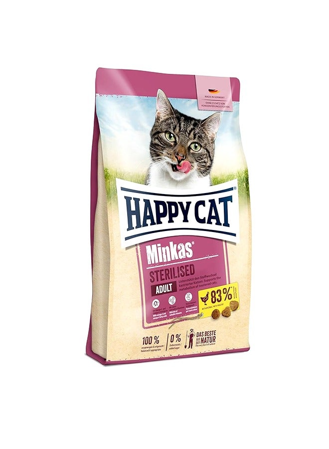 Minkas Sterilized Cat Dry Food - 10kg