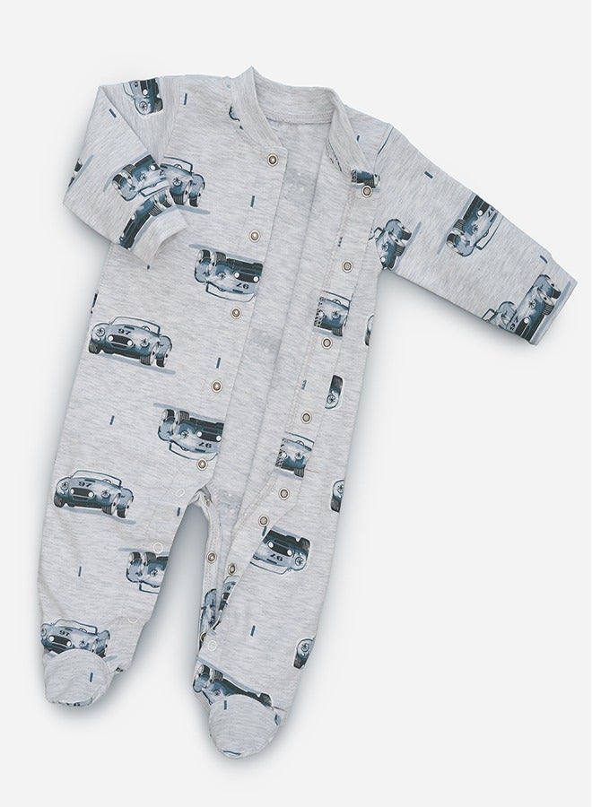 Car cozy cotton footie romper for infants