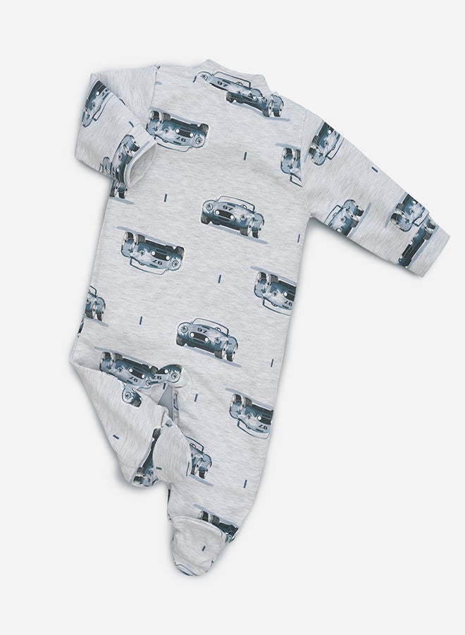 Car cozy cotton footie romper for infants