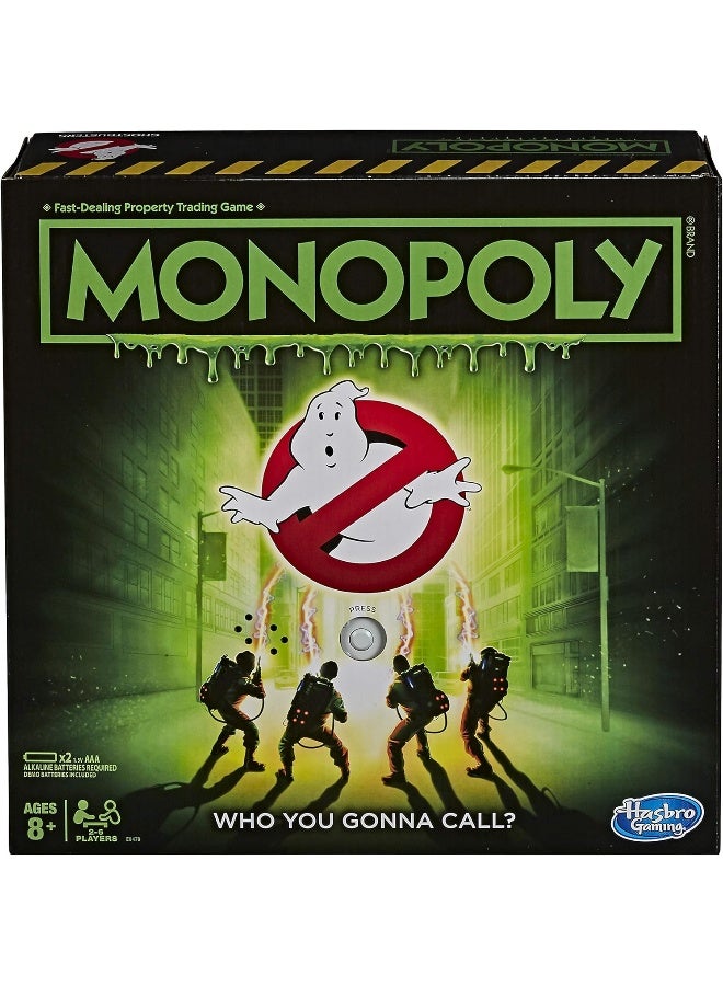 Monopoly Game: Ghostbusters Edition; Monopoly Board Game for Kids Ages 8 and Up