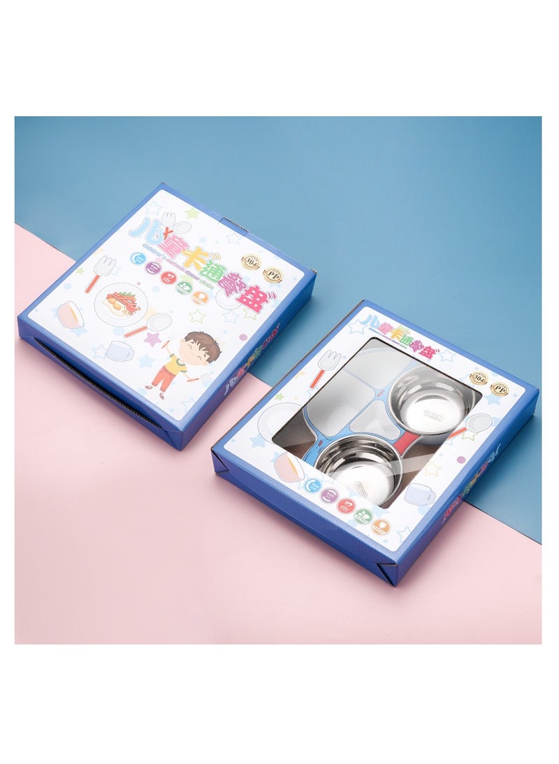 Hotwheel Cartoon car shape stainless steel lunch box kids SUS 304 children’s grid plates kindergarten cartoon baby tableware