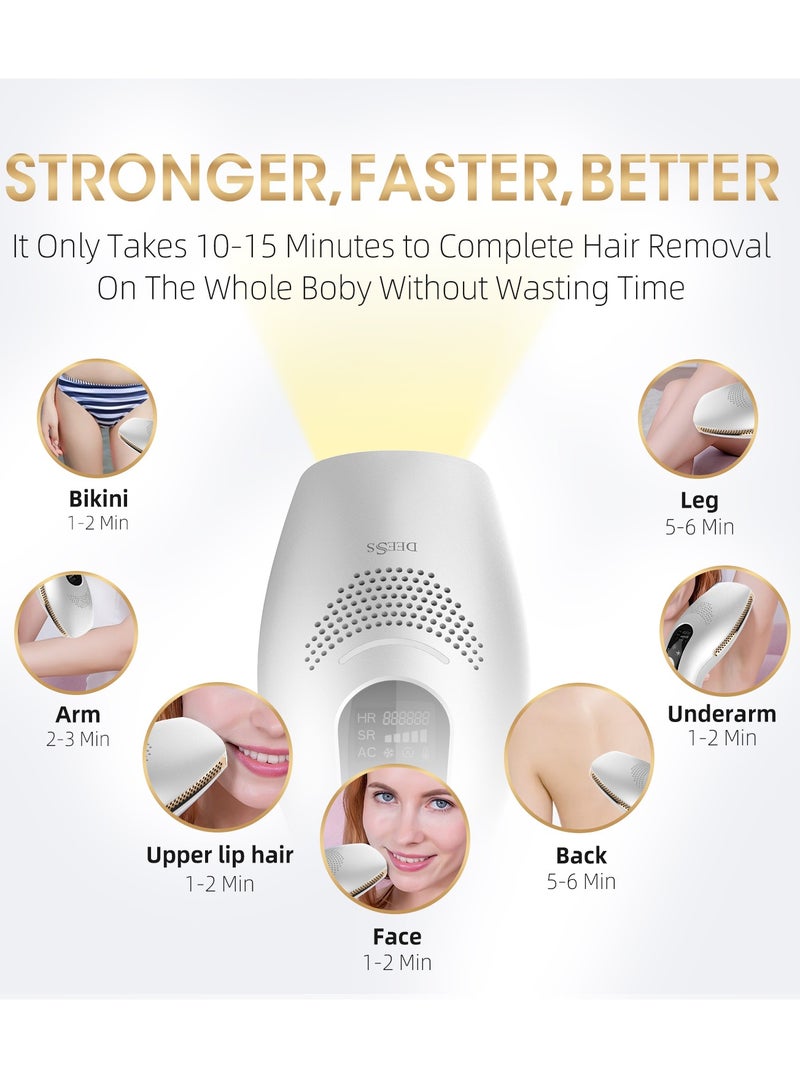 GP590 PLUS Unlimited Flashes Permanent Painless IPL Laser Hair Removal Device, Epilator With 3*HR Lamps