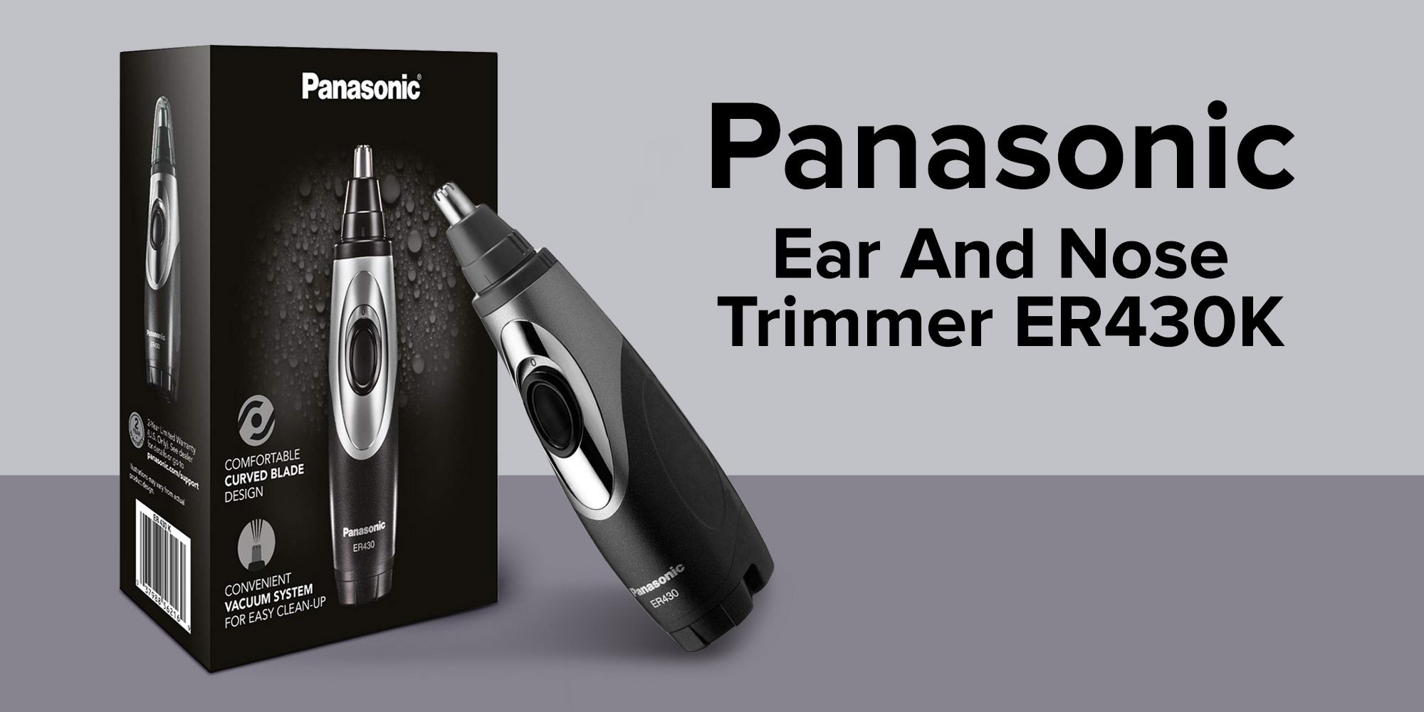 Nose and Ear Hair Trimmer Black/Silver