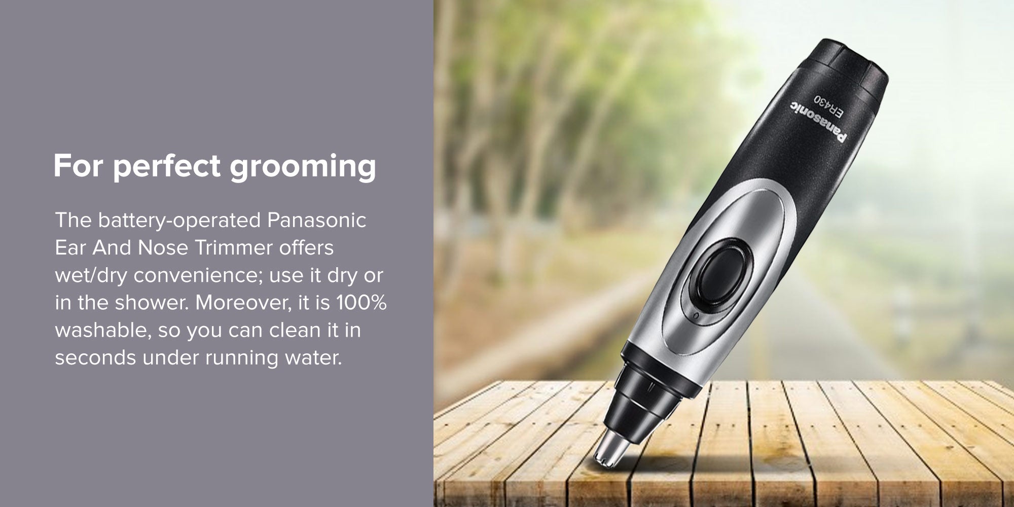 Nose and Ear Hair Trimmer Black/Silver