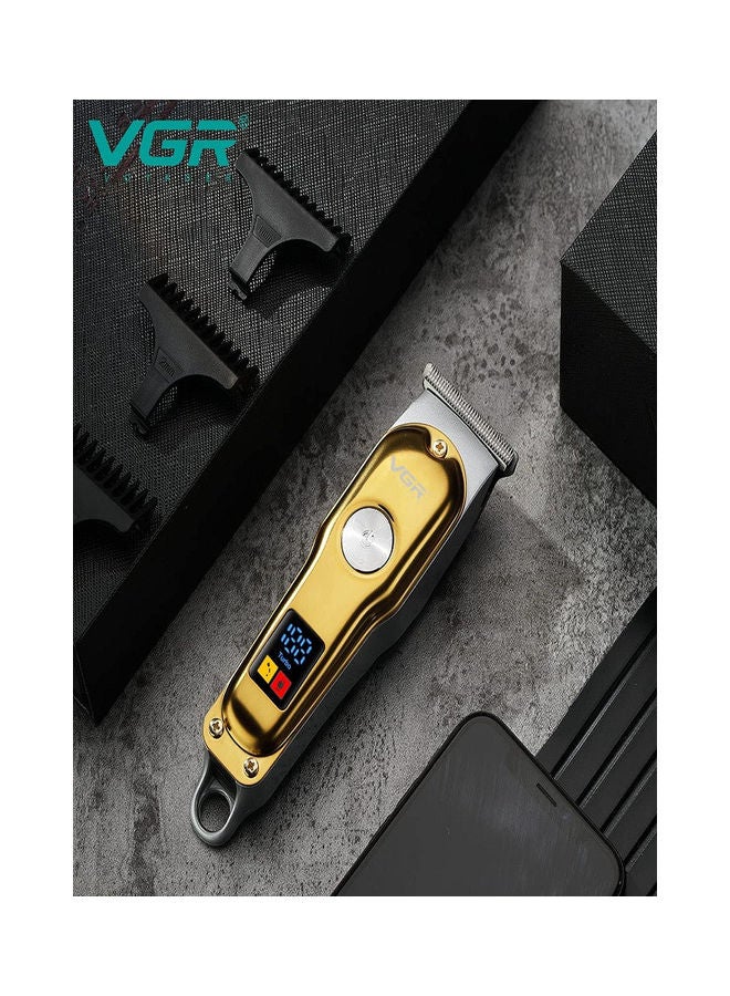 V-290 Professional Electric Rechargeable LED Display Hair Trimmer Gold