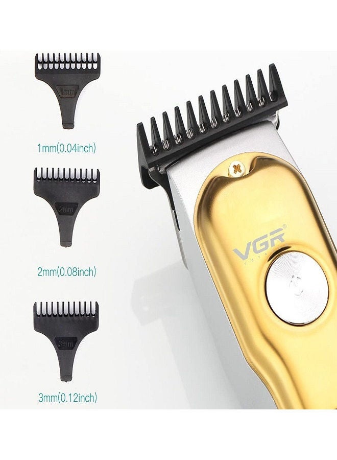 V-290 Professional Electric Rechargeable LED Display Hair Trimmer Gold