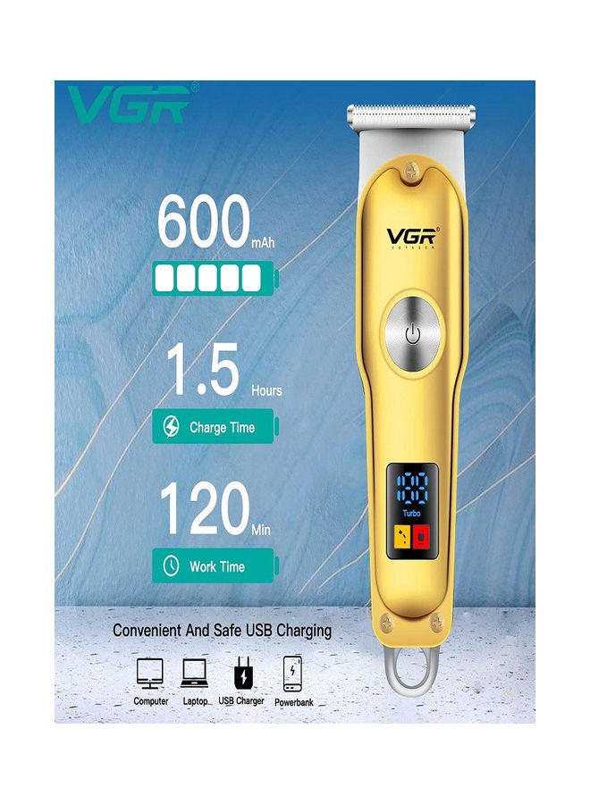 V-290 Professional Electric Rechargeable LED Display Hair Trimmer Gold