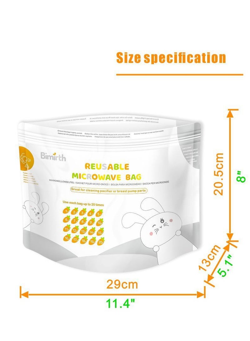 16-Piece Reusable Microwave Steam Sterilizer Bag
