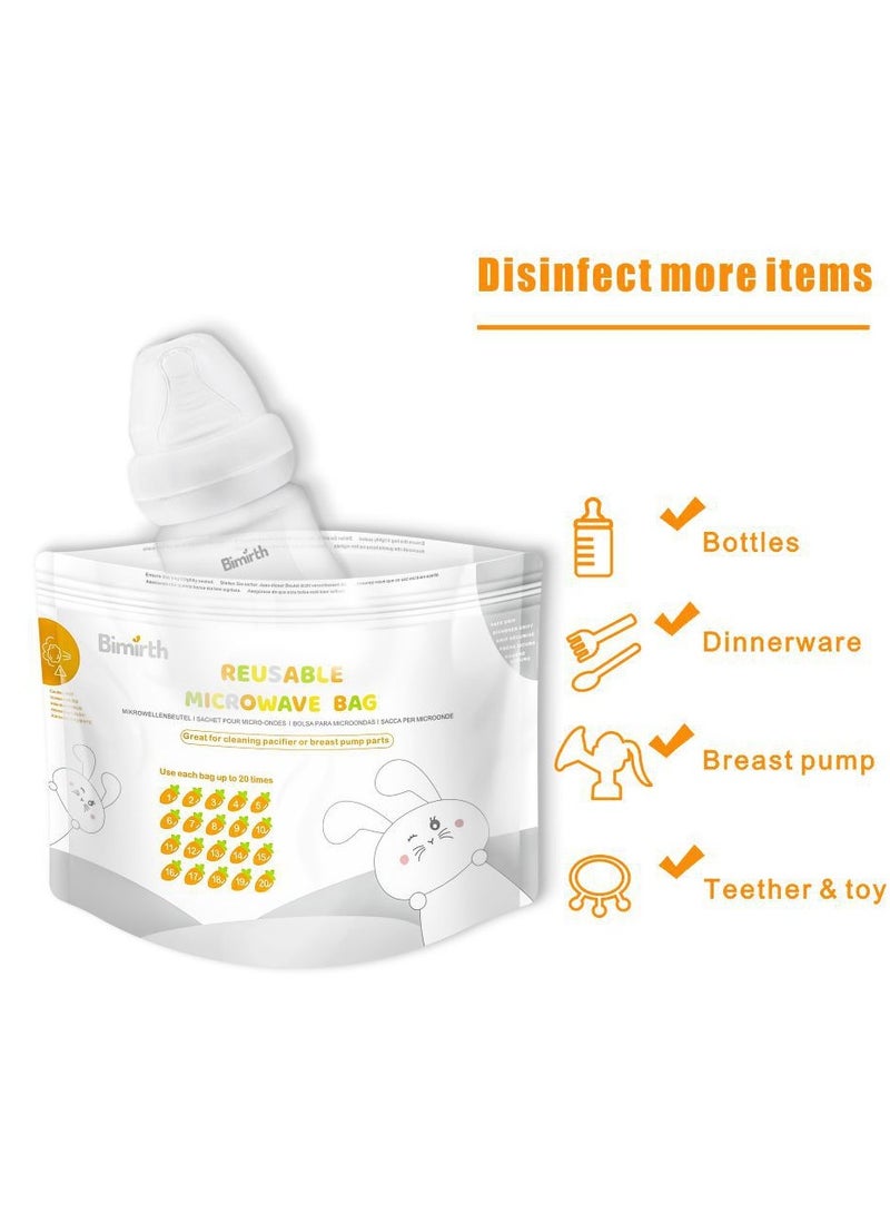 16-Piece Reusable Microwave Steam Sterilizer Bag