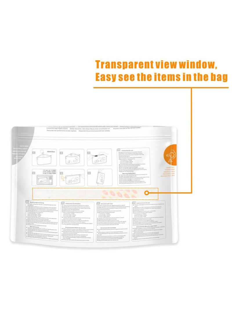 16-Piece Reusable Microwave Steam Sterilizer Bag