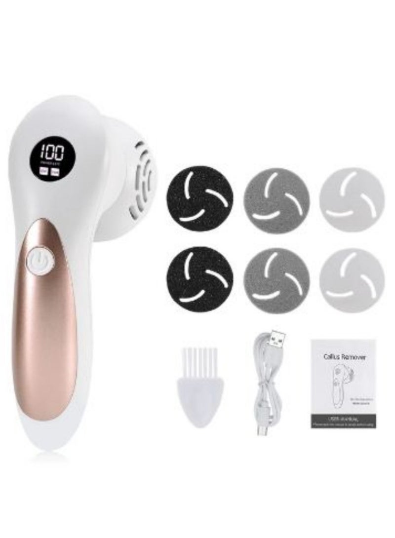 Rechargeable Electric Foot Callus Remover Kit – Portable Pedicure Tool for Dead, Hard, Cracked, and Dry Skin