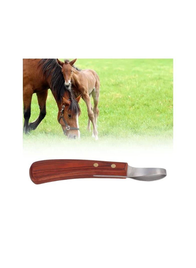 1-Piece Professional Multipurpose Cattle Horse Hoof Cutter,Stainless Steel Blade Rubber Wood Handle Hoof Trimmer Shears