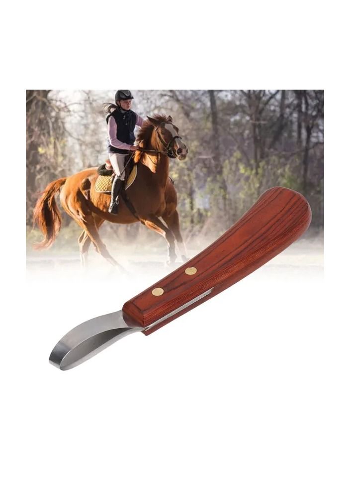 1-Piece Professional Multipurpose Cattle Horse Hoof Cutter,Stainless Steel Blade Rubber Wood Handle Hoof Trimmer Shears