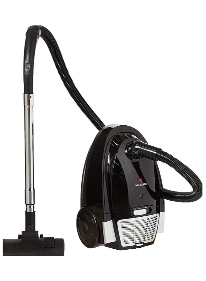 MEBASHI Bagged Vacuum Cleaner with Rollers - Black, Automatic Cord Rewind and Stepless Speed Control(ME-VC2005 4.5L)(2000W)