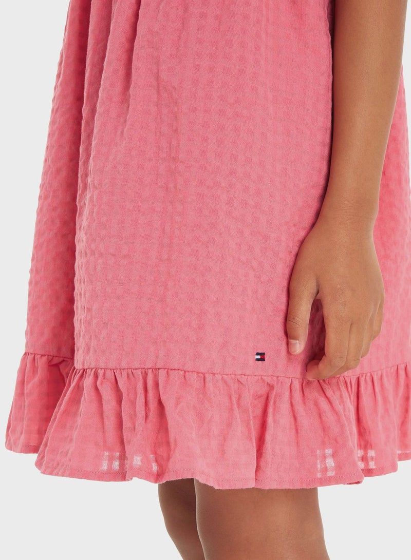 Kids Gingham Ruffle Dress