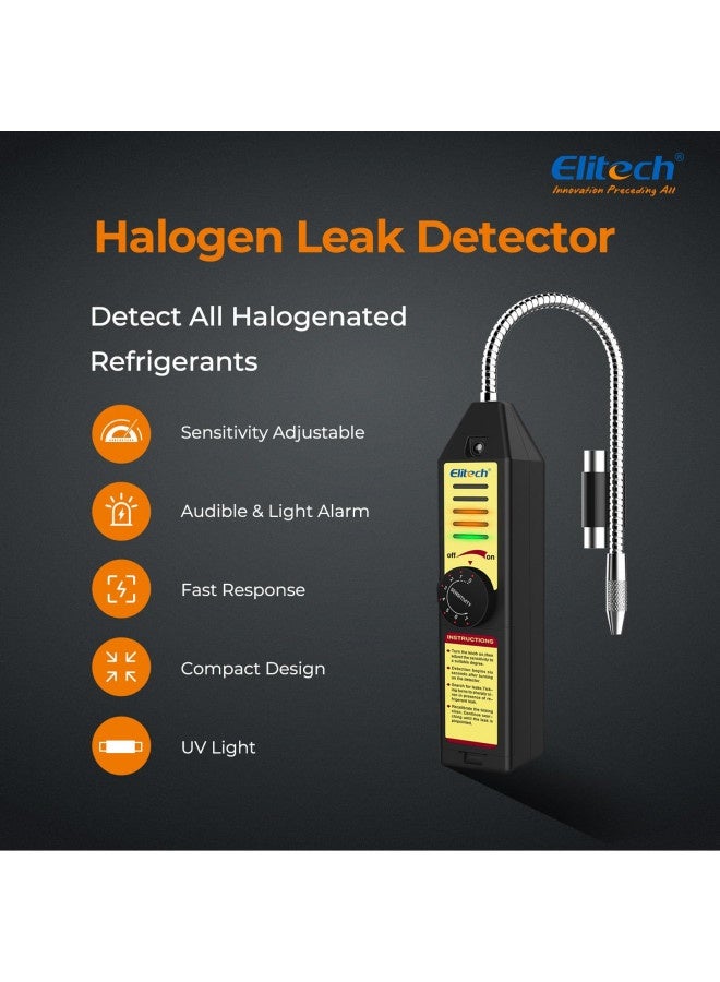 Elitech Wjl-6000 Freon Leak Detector Halogen Gas Tester Hvac Refrigerant Ac Sniffer R22 R410A R134A