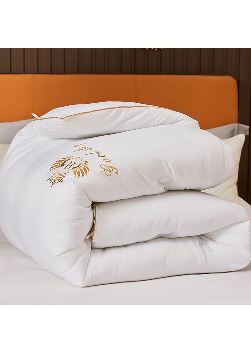 Cotton Duvet Filling King Size Solid Color Embroider 200*230cm