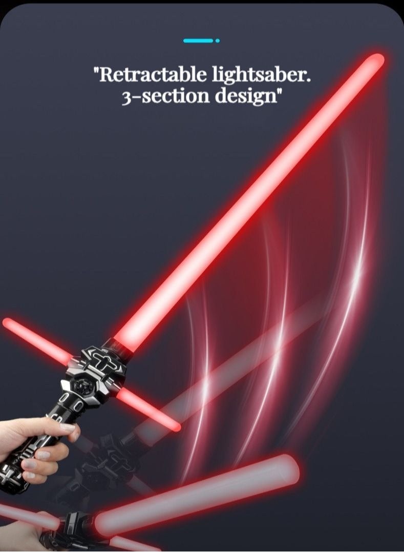 Crossed Laser Sword Toys, Retractable, 7 Color Changes, Boy's Hobby Plaything