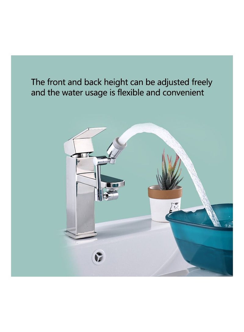 1-Piece Robotic Arm 1800 Degree Rotating Universal Faucet, Double Adjustment Multi-function Faucet Extender, Splash-Proof Multi-Joint Faucet