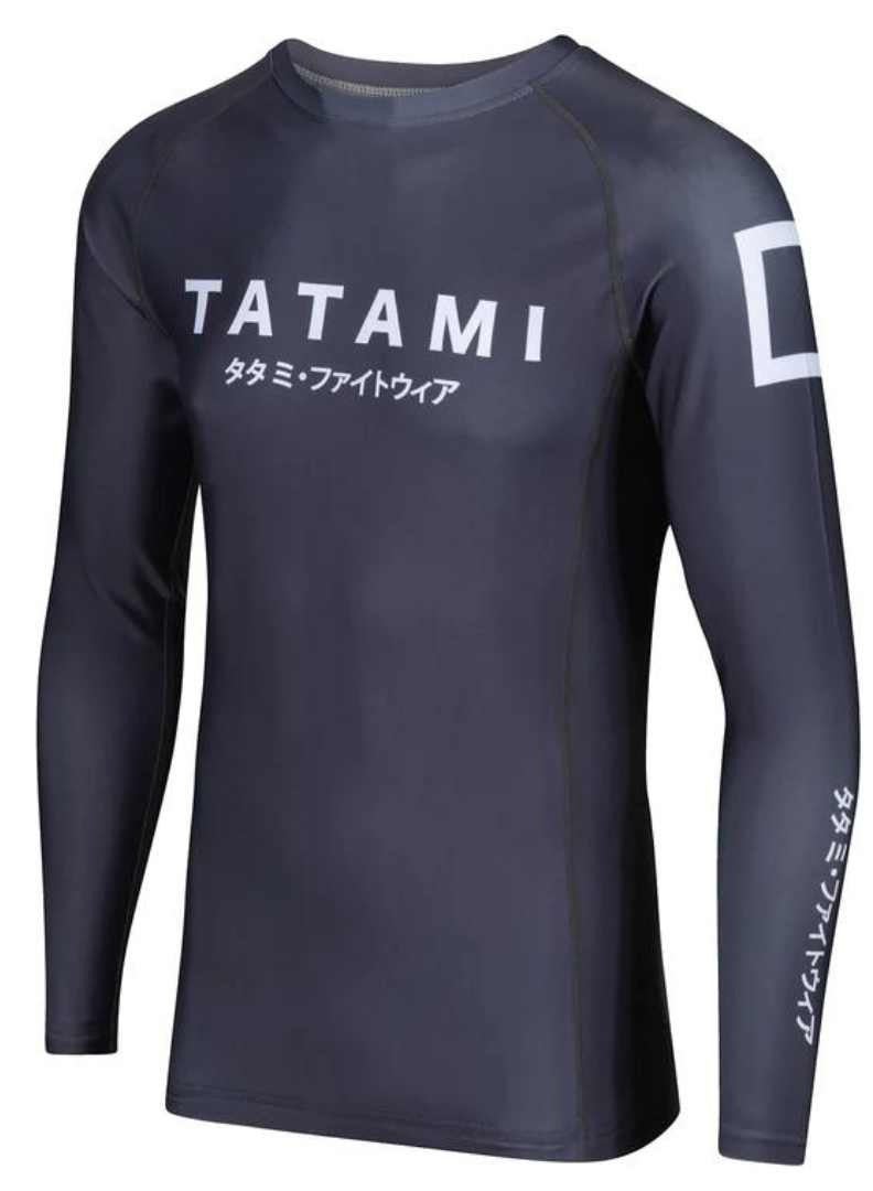 KATAKANA LONG SLEEVE RASHGUARD GREY SMALL