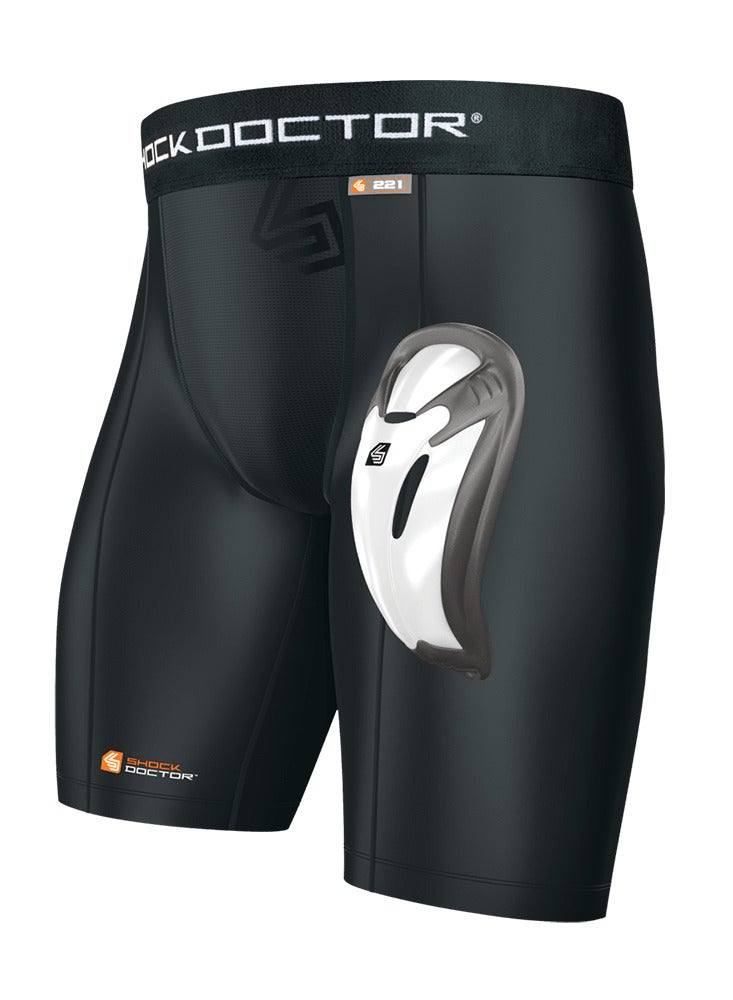 SD COMPRESSION SHORT WITH BIO-FLEX CUP BLACK LARGE