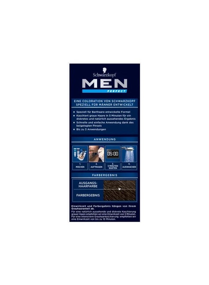 Schwarzkopf Men Perfect Beard Color Dark Brown 80, 30ml