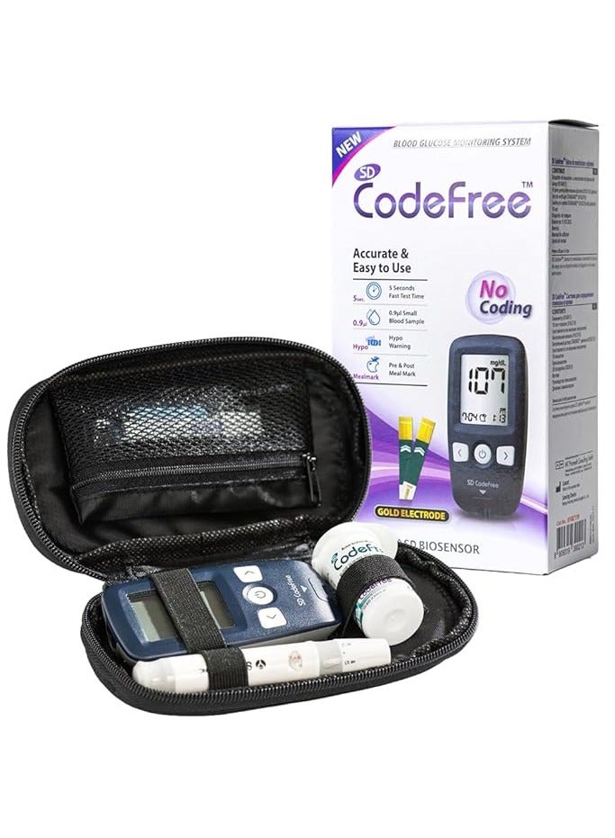 Code Free Blood Glucose Monitoring Machine Kit + 50 Strips OFFER Pack