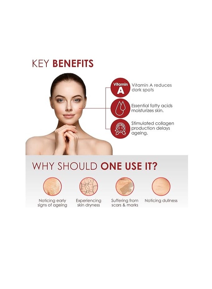 Good Vibes Rose Hip Radiant Glow Face Serum - Vitamin A & Essential Fatty Acids Help Delay Signs of Ageing, Reduce Dark Spots Moisturise Skin - Light Weight, Non-Sticky Refreshing Texture 30 ml