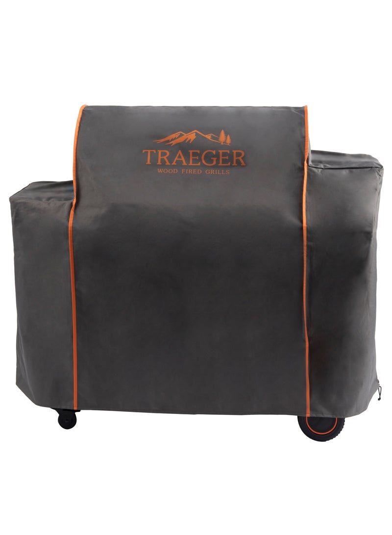 Full-Length Grill Cover for Timberline 1300 Series, Faded Black/Orange