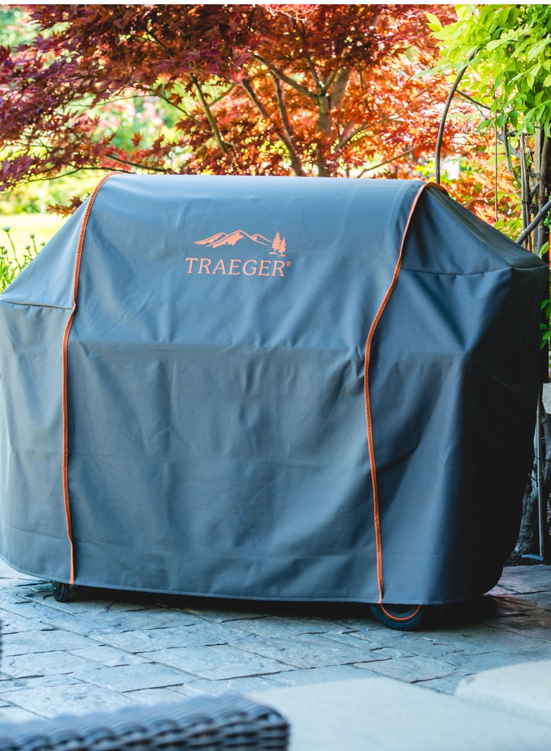 Full-Length Grill Cover for Timberline 1300 Series, Faded Black/Orange