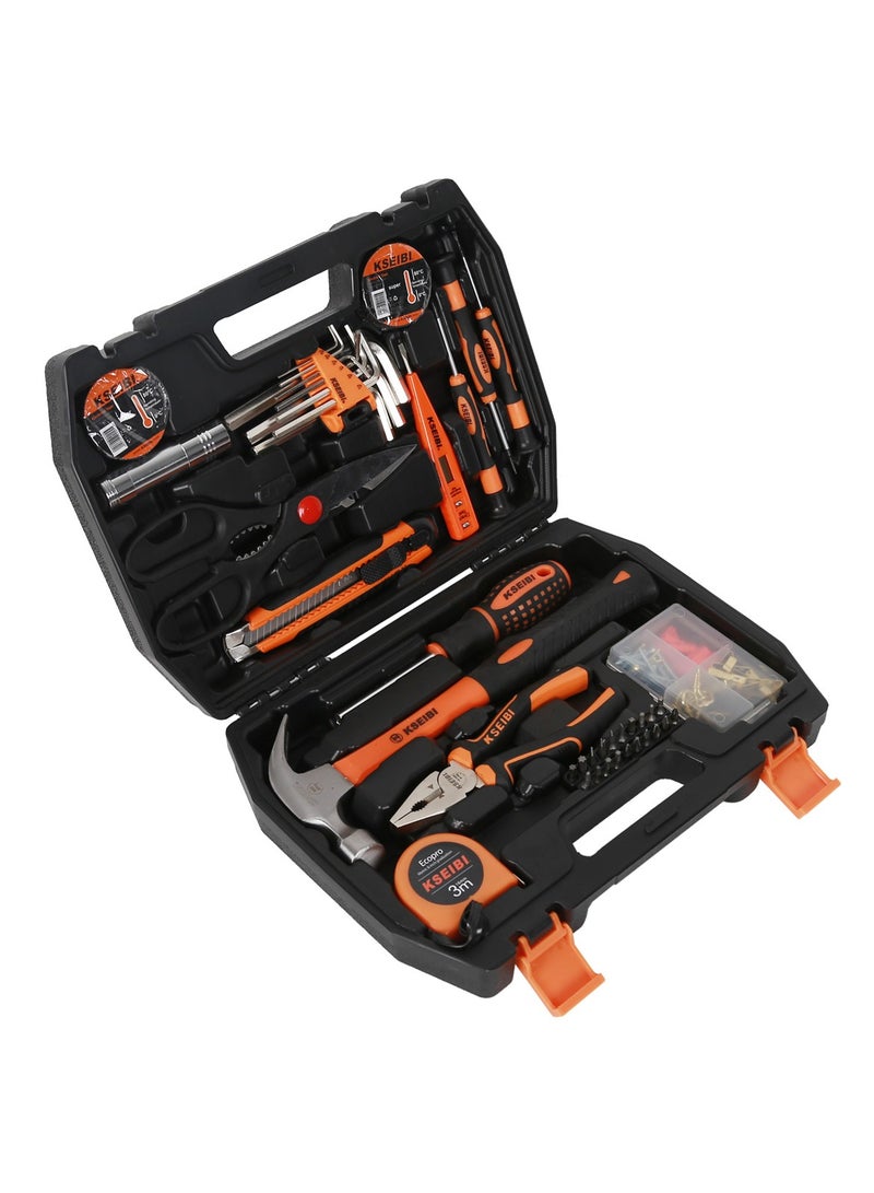 Home DIY Tools Set 42-PC, Portable Complete Basic Repair General Hand Tool Sets for Men Women - Complete Household and Auto Repair Tool Set - Full Basic Toolkit for Handyman & Diyer & Homeowner.