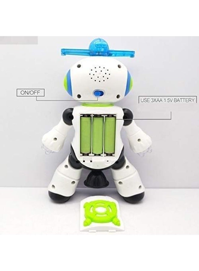 Dancing Robot with 360° Rotation, Music, & 3D Flashing Lights – Electro Dancing Toy for Kids