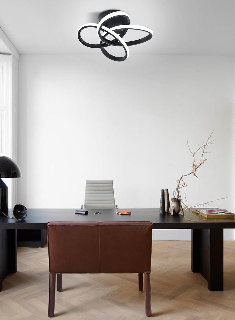 Hallway Light,Black Flush Mount Chandelier,LED Ceiling Lights Kitchen Led Light Fixtures for Foyer Bedroom Garage Bathroom Balcony Corridor Entryway Stair Aisle Ceiling Lamp,6000K