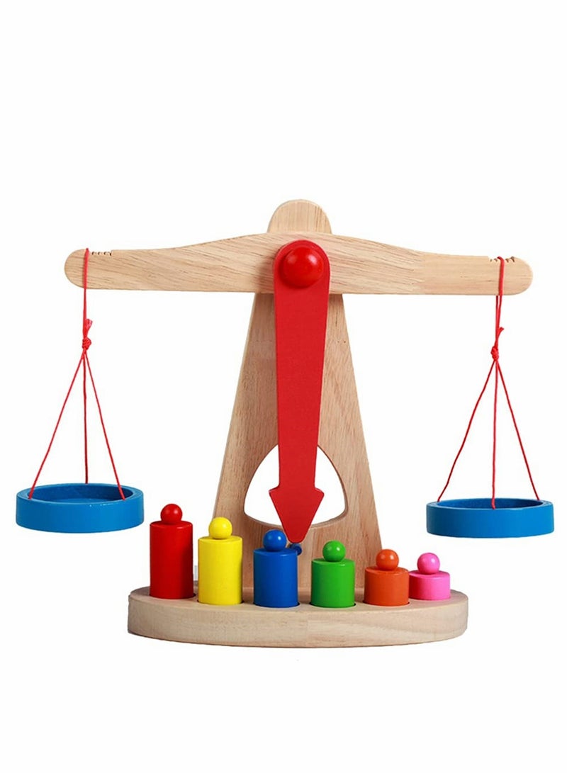 Kids Balance Scale Toy - Educational Weighing Balance for Preschool Lab School Teaching Aids, Weights and Measures Fun Learning Tool