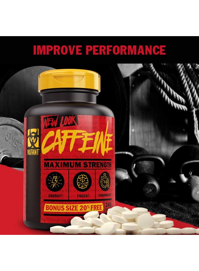 Mutant Caffeine Pure and Straightforward Pharmaceutical-Grade Caffeine Pills Helps to Temporarily Restore Mental Alertness or Wakefulness When Fatigued 240 Tablets