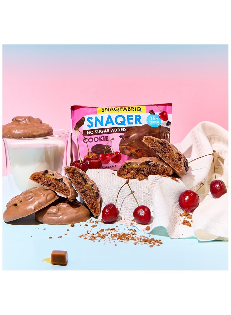 Snaqer Protein Cookie with Cherry and Caramel No Sugar Added 10x45g