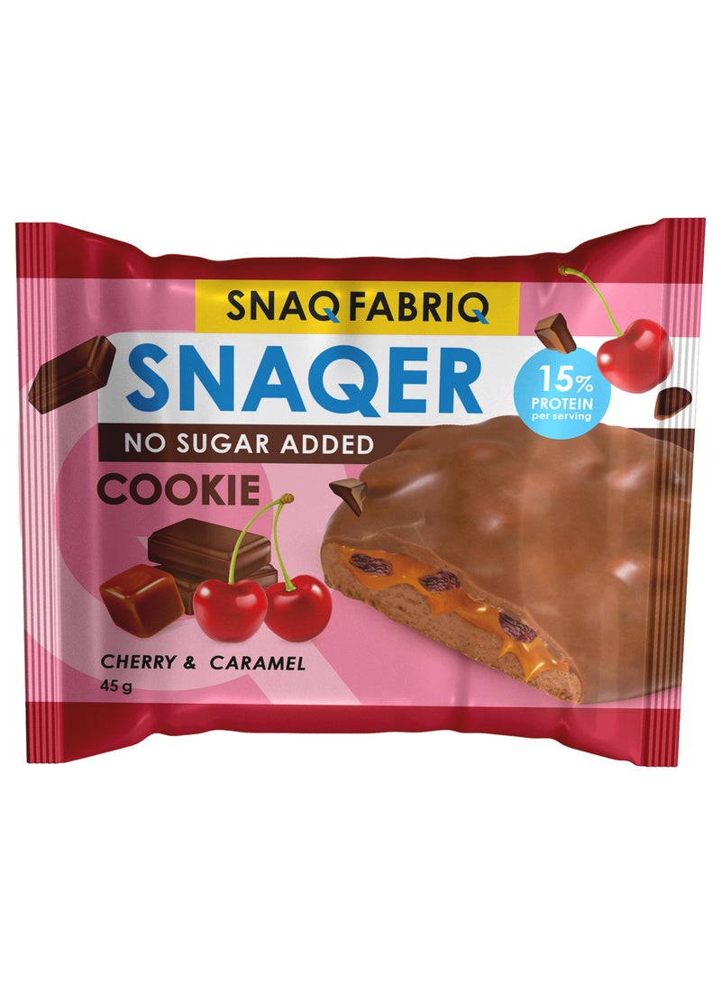 Snaqer Protein Cookie with Cherry and Caramel No Sugar Added 10x45g