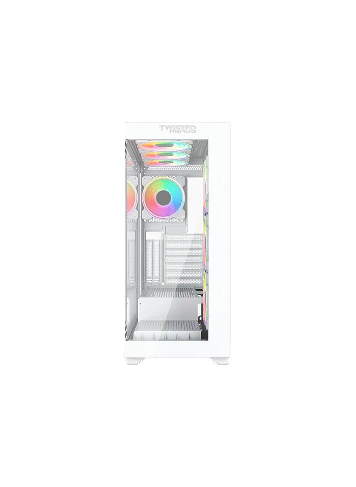 Twisted Minds Quantum Glass Mid Tower Gaming Case - White