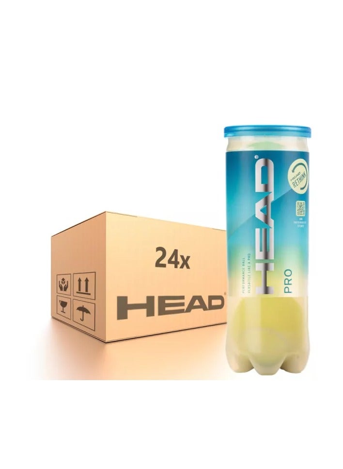 HEAD Pro Tennis Balls | Box of 24 Cans | 72 balls