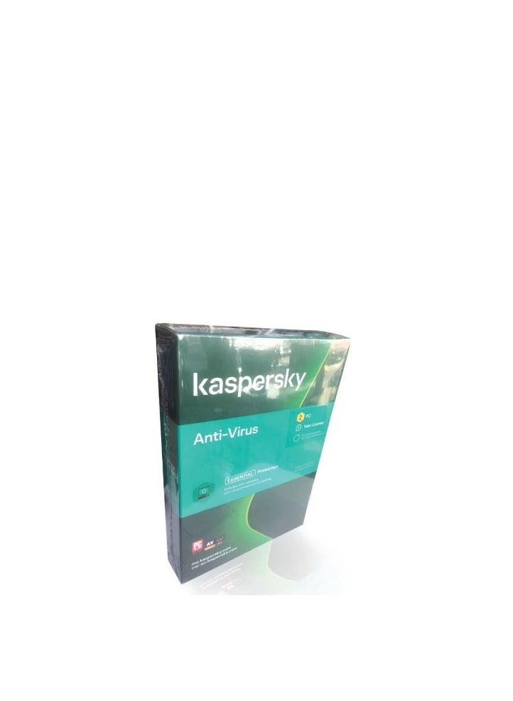 Antivirus Essential Protection 2 Devices-1 Year Antivirus, anti-ransomware Brand: Kaspersky License: 1 Year For 2 Users