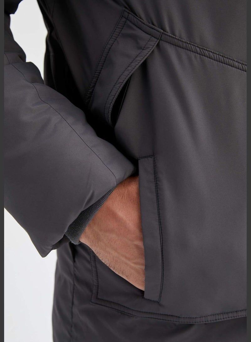 Longline Puffer Hooded Coat