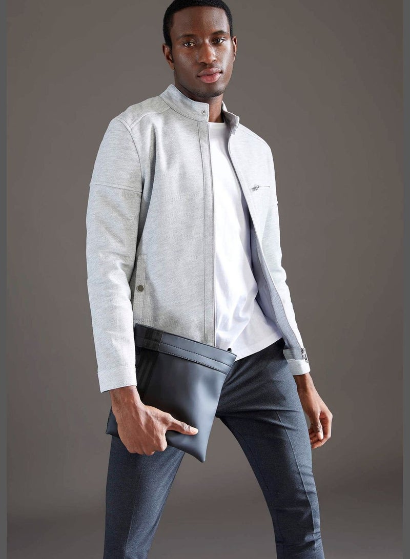 Slim Fit Zippered Cardigan