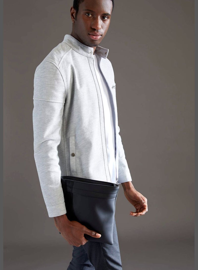 Slim Fit Zippered Cardigan