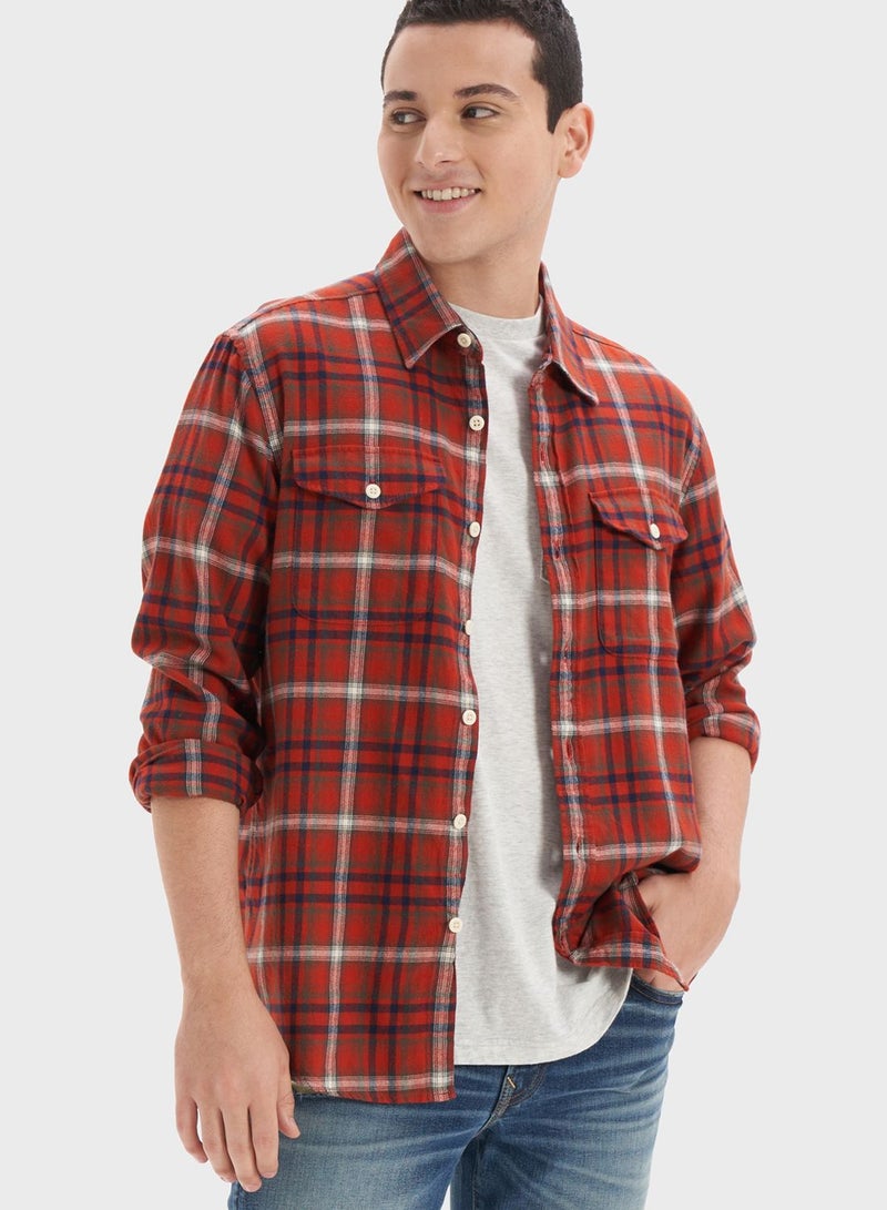 Checked Slim Fit Shirt