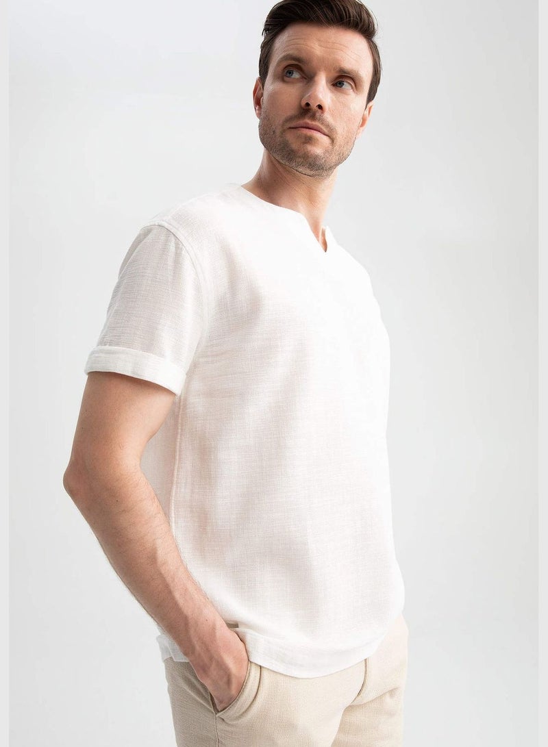 Regular Fit V-Neck Short Sleeve Shirt