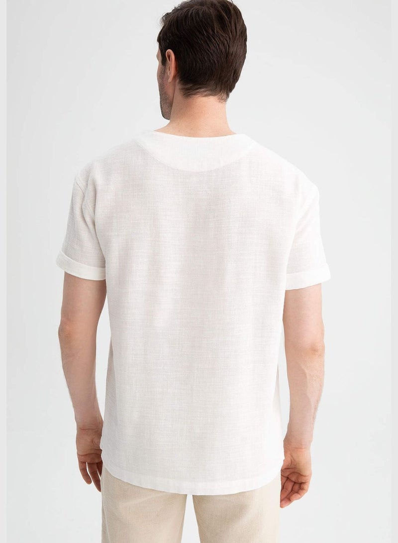 Regular Fit V-Neck Short Sleeve Shirt