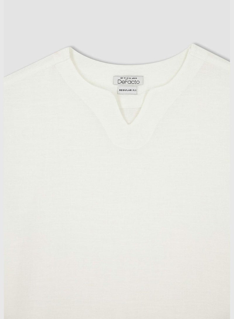 Regular Fit V-Neck Short Sleeve Shirt